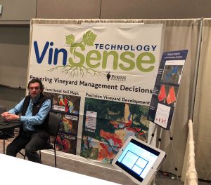 Dr. Christian Butzke at the VinSense booth at the trade show